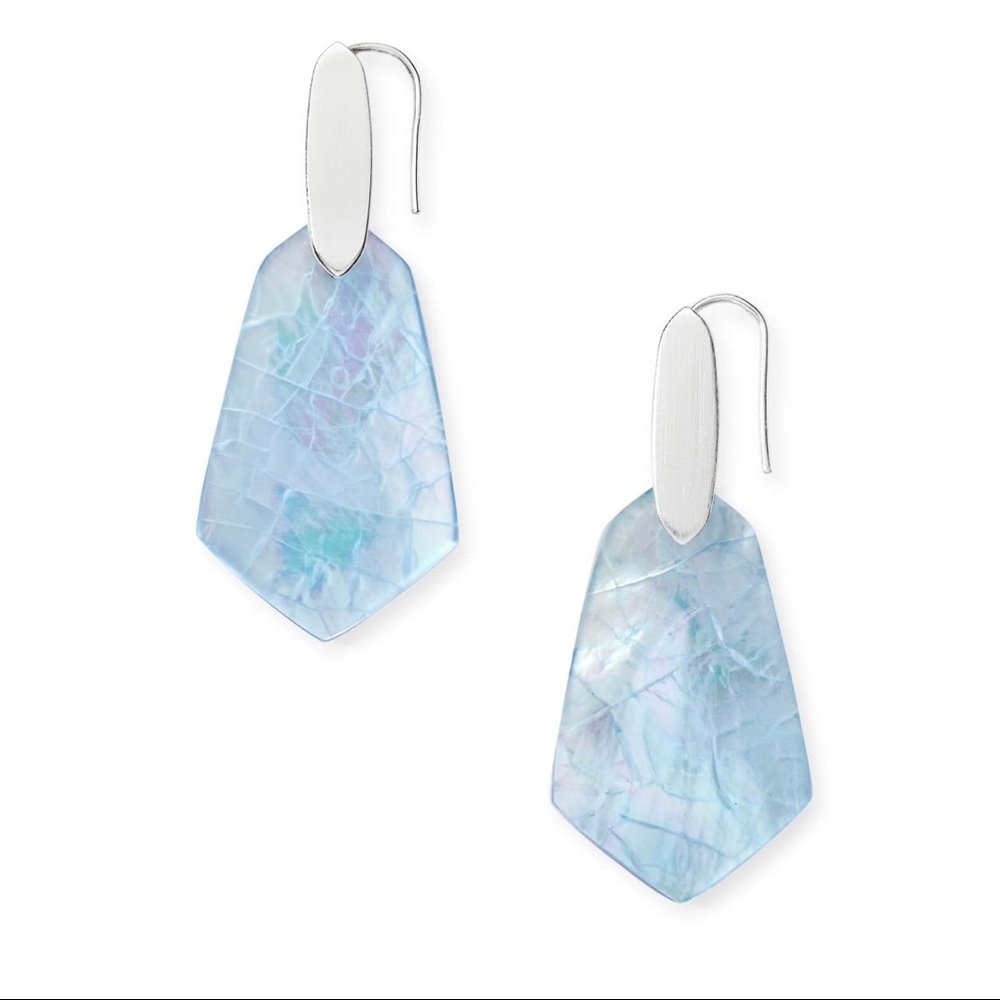 NIB! Kendra Scott Camila Silver Earrings -Sky Blue